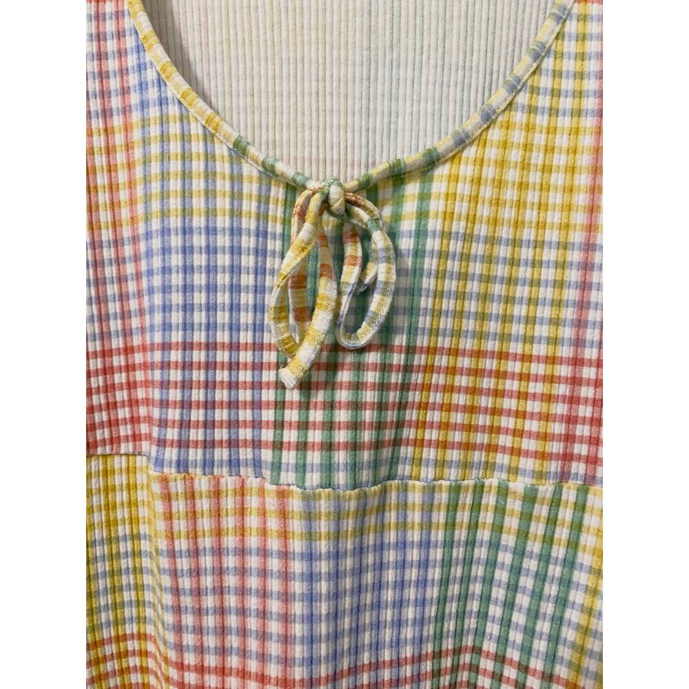 LoveShackFancy Pastel Rainbow Gingham Mini Dress - Picture 6 of 16